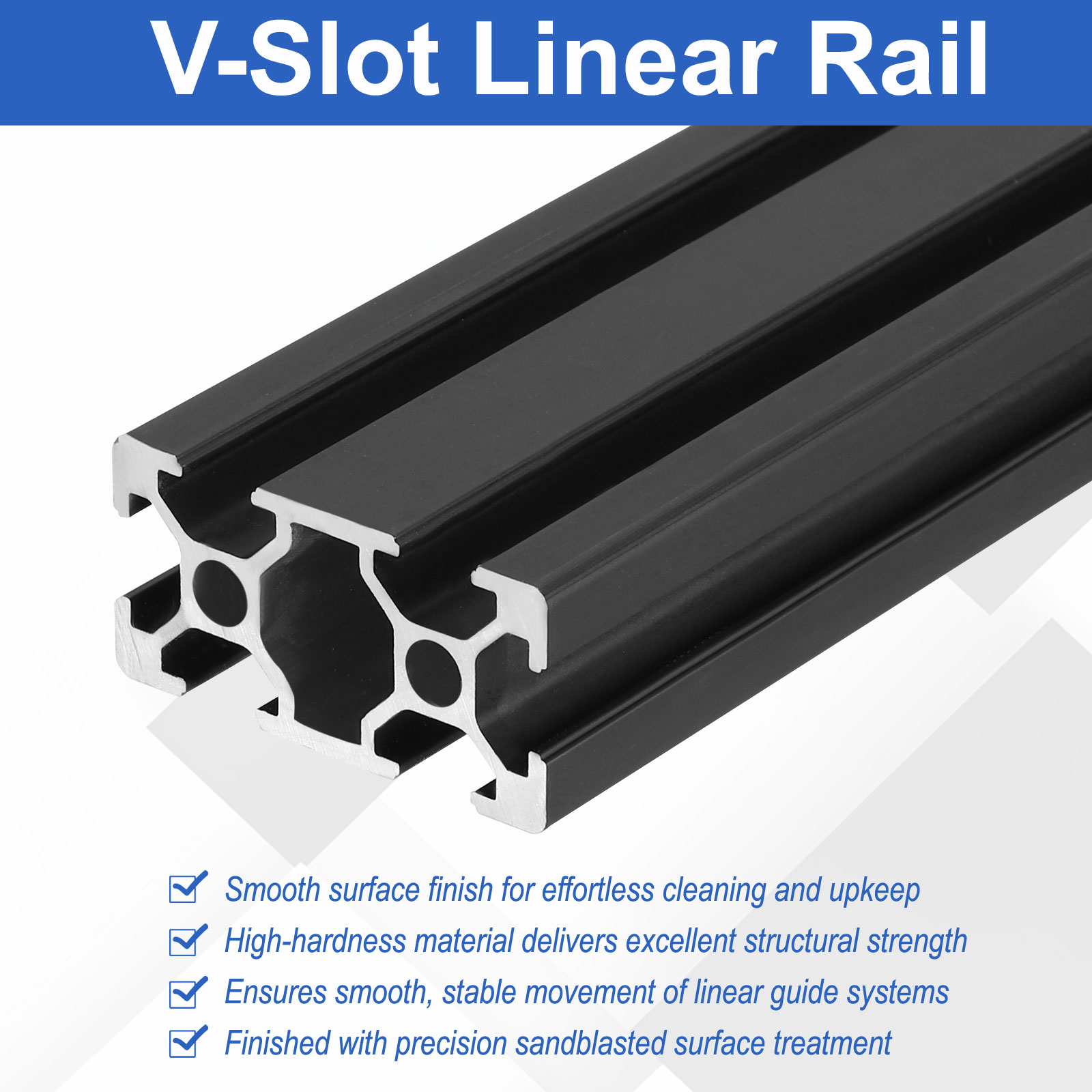V Slot Aluminum Extrusion - 2Pcs 150-1220mm 2040 Aluminum Extrusion Profile