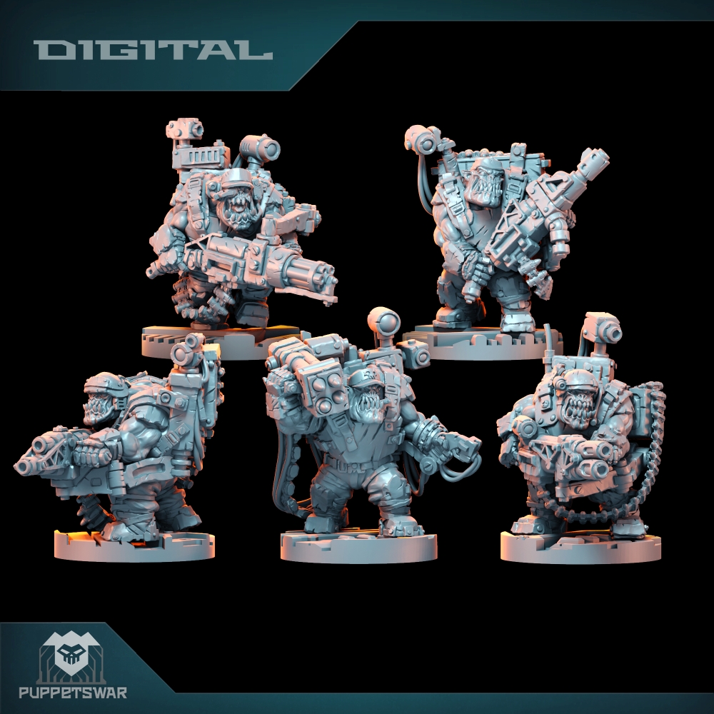 3D Printing App - Orc Ultimate Badasses Squad, Green Skin