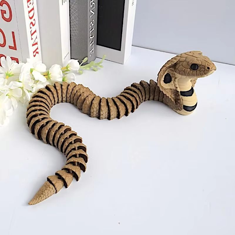 3D Printing App - 2027**3D Printed King Cobra Statue Realistic