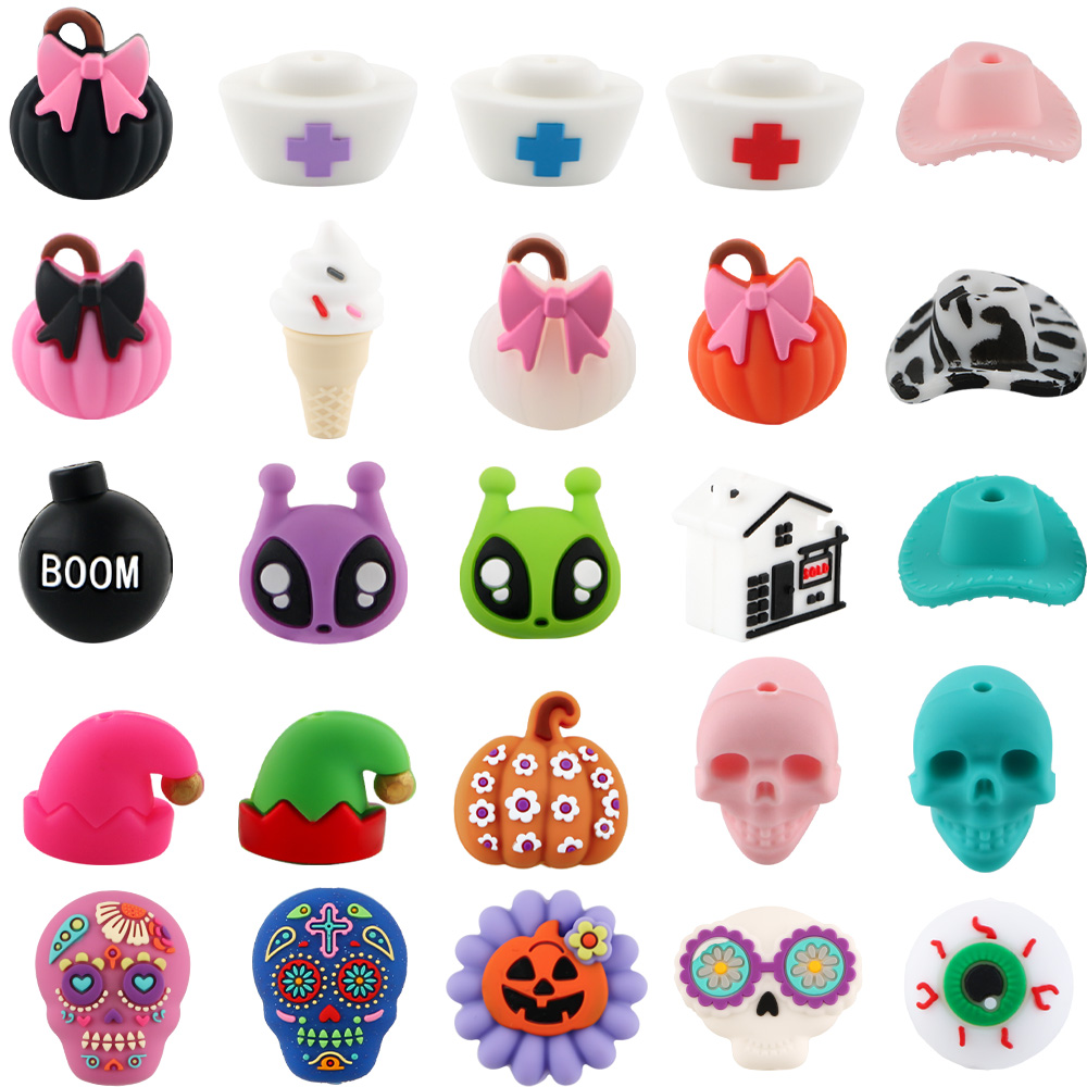 3D Printing Jewellery - 8pcs 3D Silicone Focus Beads Animals