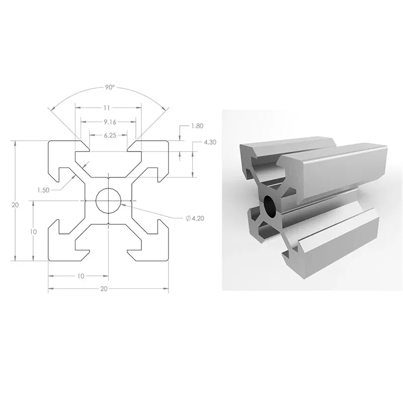 2Pcs Openbuilds 2020 V-Slot Al - V Slot Aluminum Extrusion 评论和价格