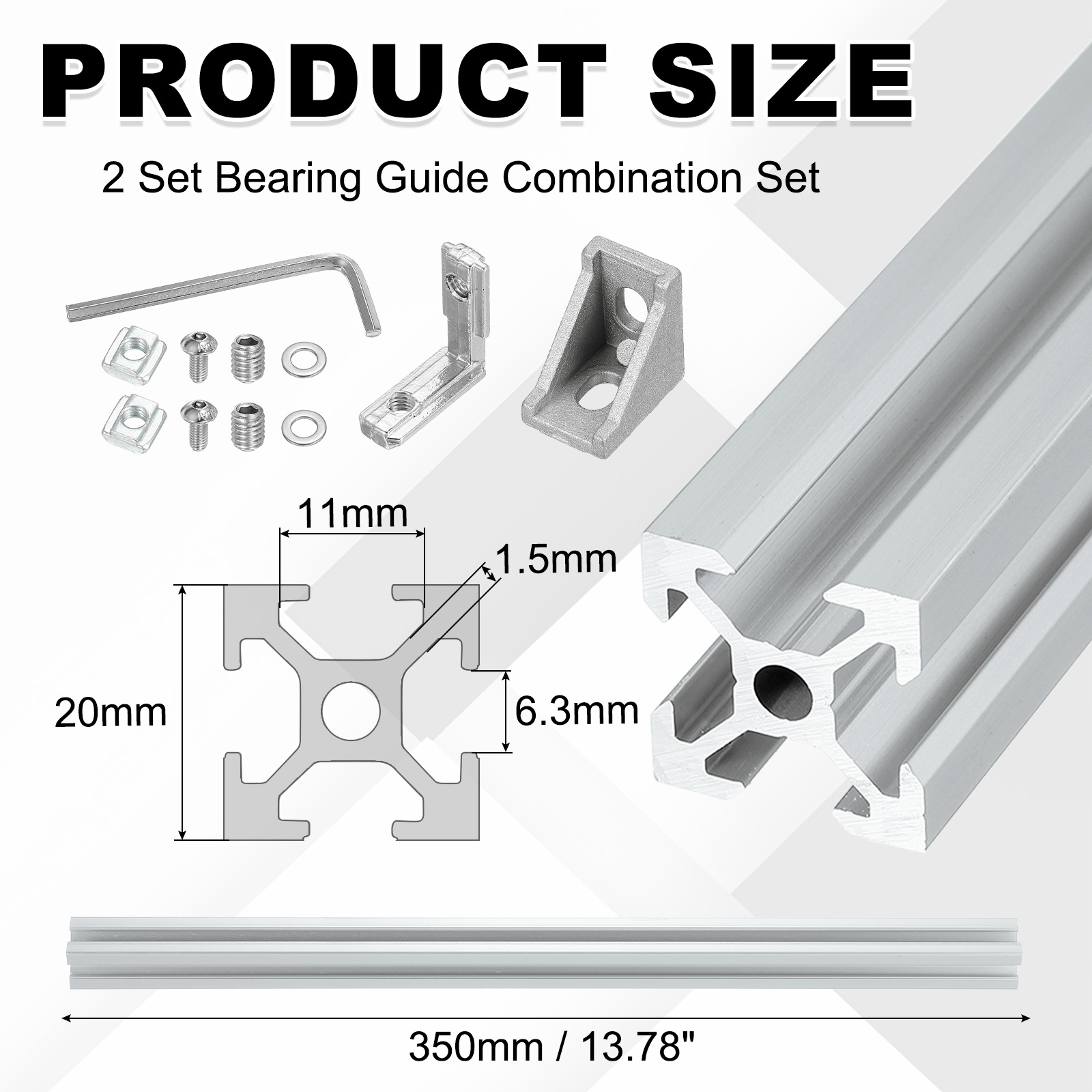 2Sets 100-400mm V Slot 2020 Al - V Slot Aluminum Extrusion 评论和价格