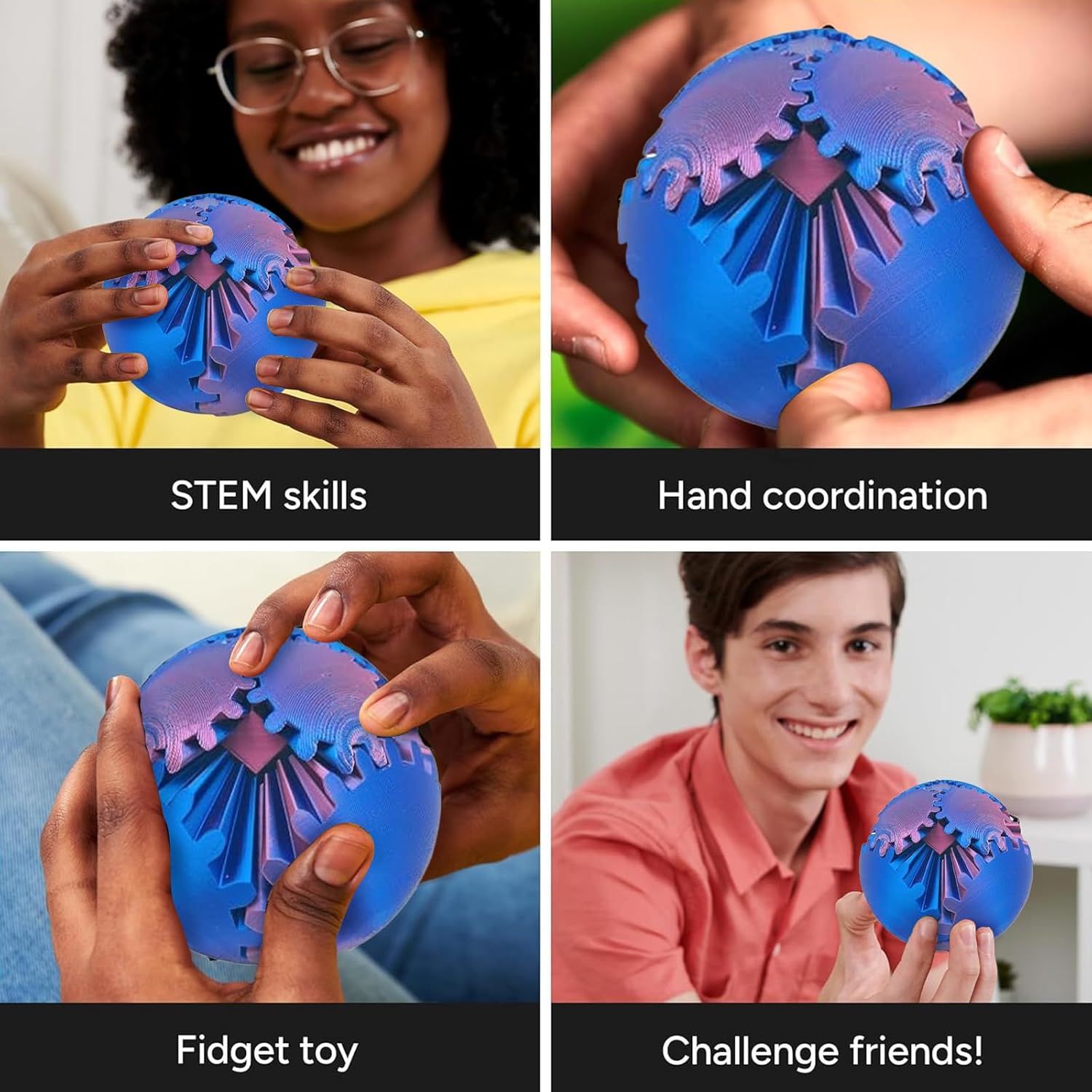 Gear Ball 3D Printed Fidget To - 3D Printing Table 评论和价格