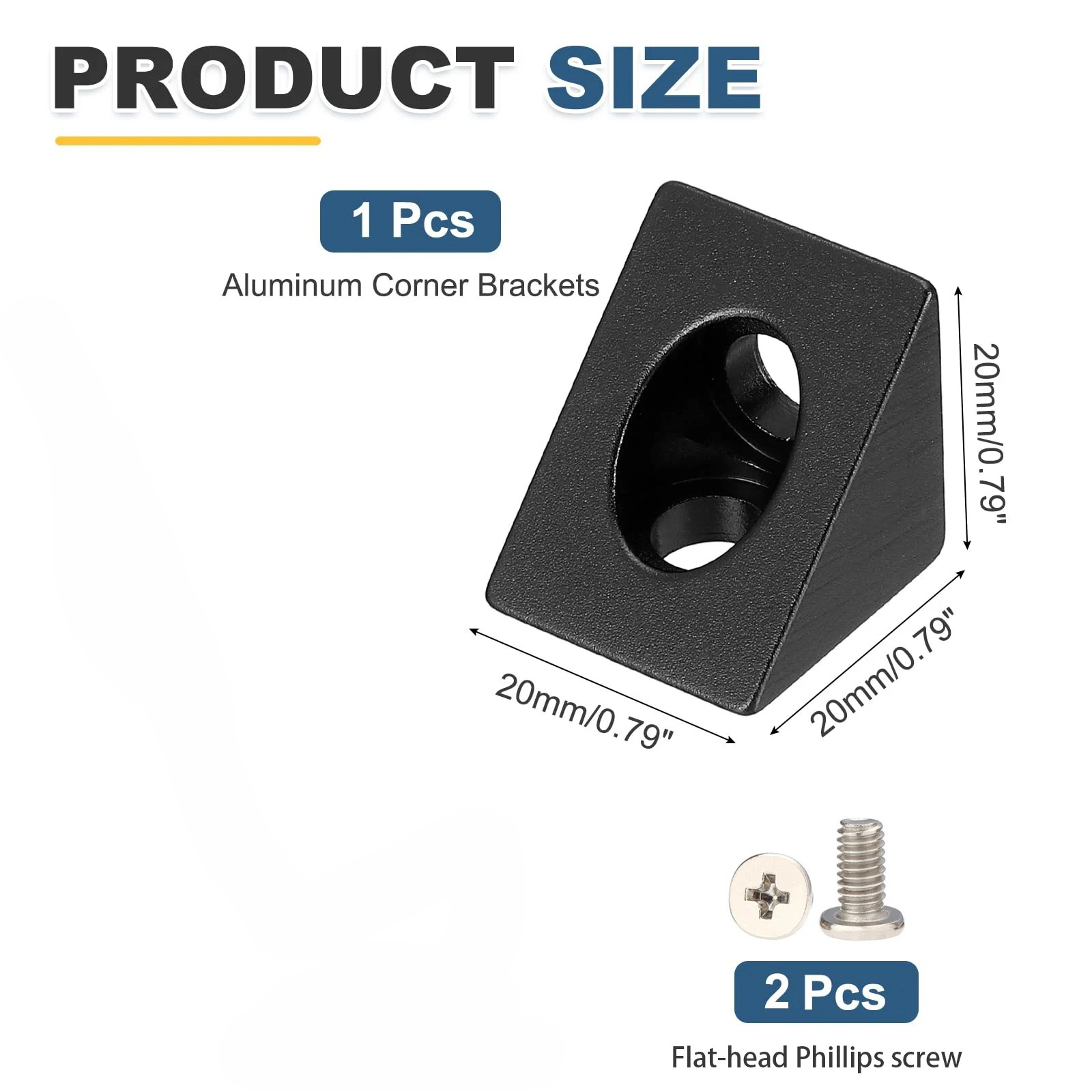 1~100pcs Black V-slot Angle Co - V Slot Aluminum Extrusion 评论和价格