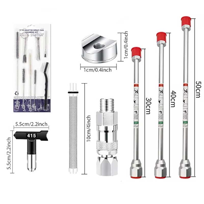 17 Pcs Airless Paint Sprayer G - Nozzle Cleaning Kit 评论和价格