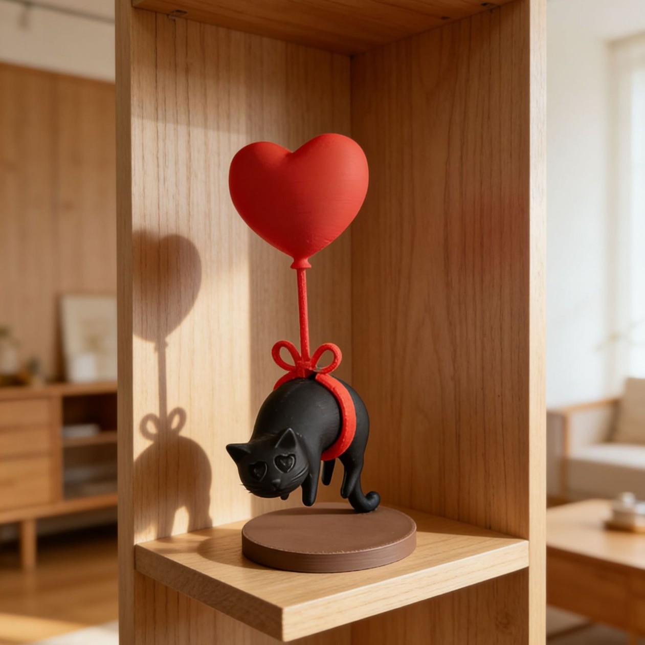 Floating Cat w/ Heart Balloon  - 3D Printing Table 评论和价格