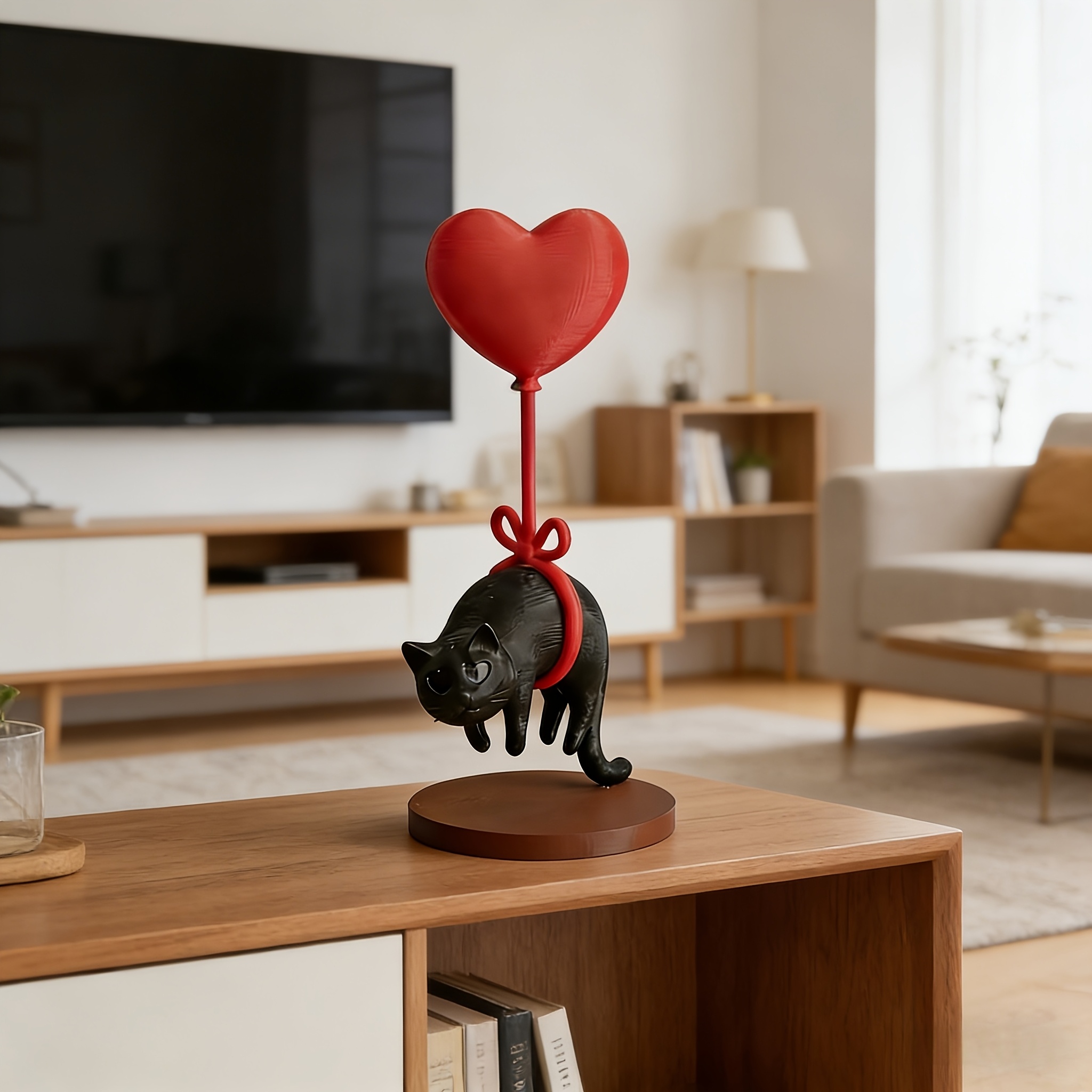 Floating Cat w/ Heart Balloon  - 3D Printing Table 评论和价格
