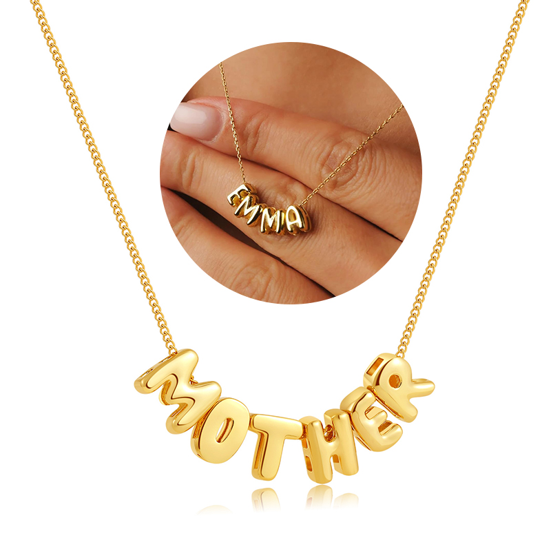 Bubble Letter Necklaces Custom - 3D Printing Jewellery 评论和价格