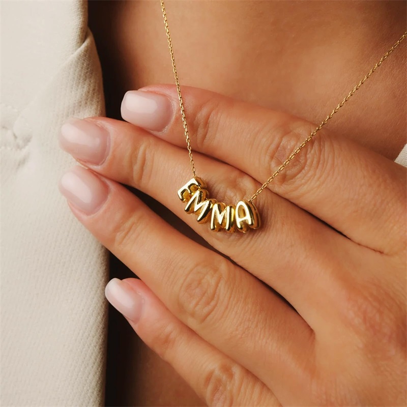 Bubble Letter Necklaces Custom - 3D Printing Jewellery 评论和价格