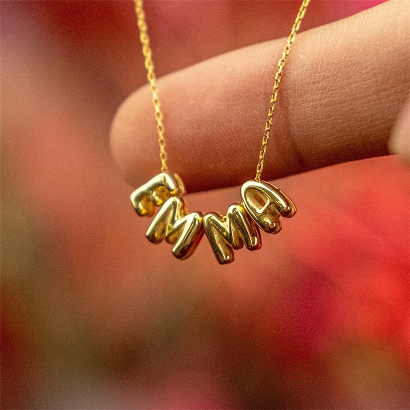 Bubble Letter Necklaces Custom - 3D Printing Jewellery 评论和价格