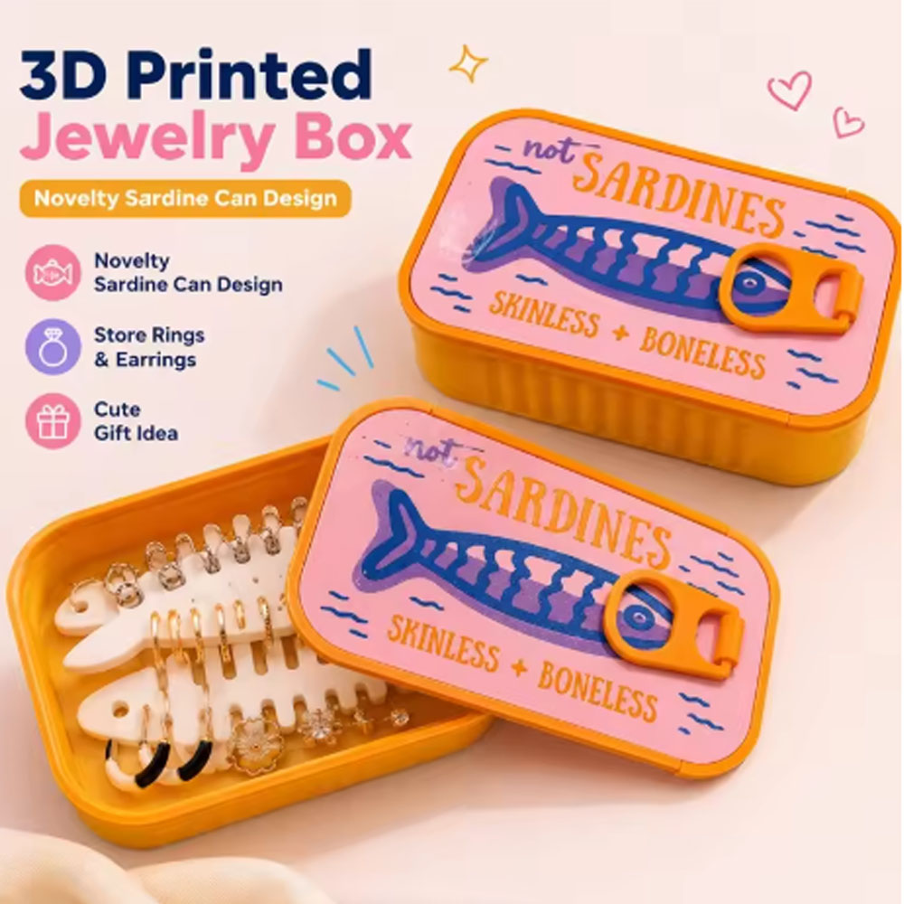Sardine Tin Jewelry Box 3D Pri - 3D Printing Jewellery 评论和价格
