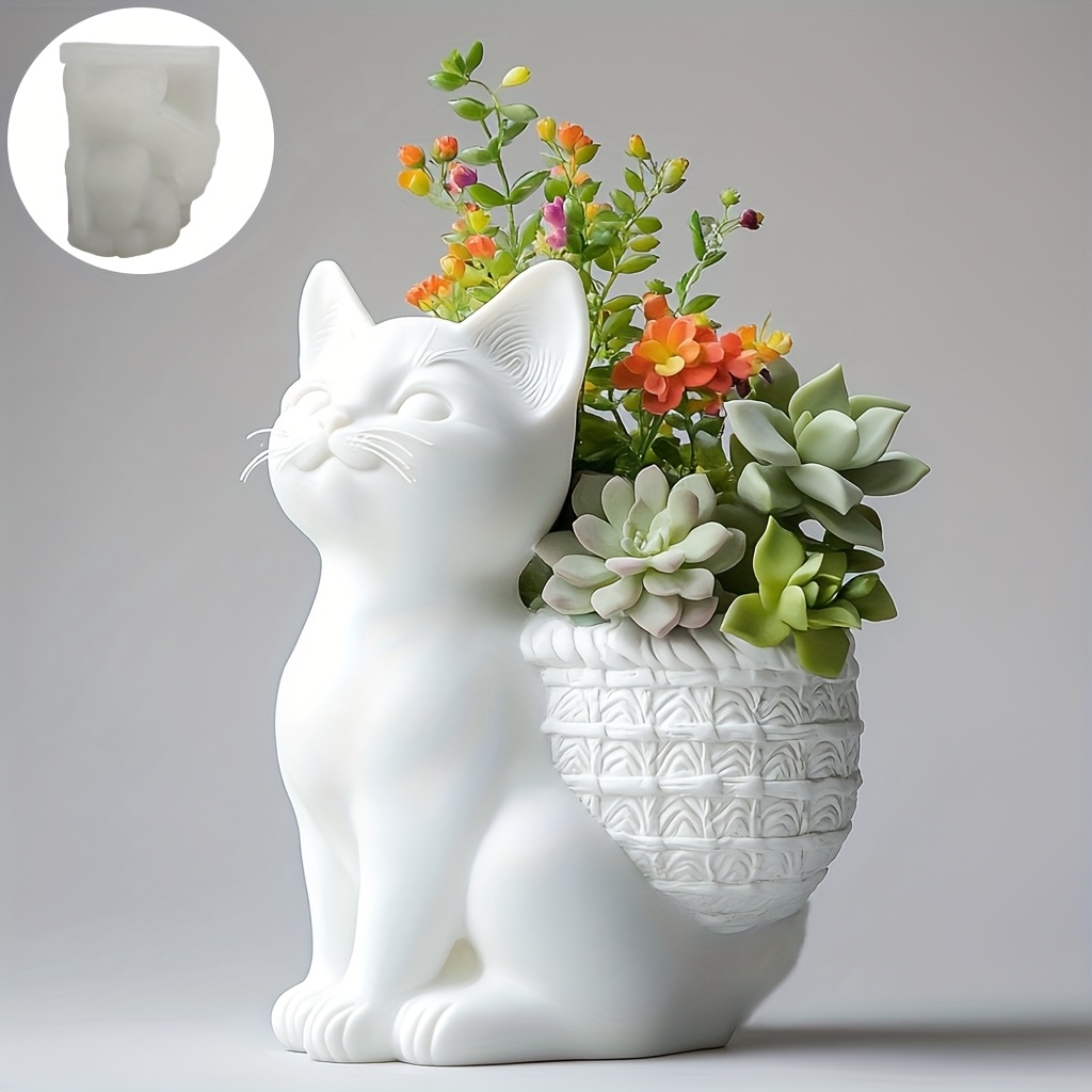 DIY 3D Squatting cat succulent - 3D Printing Vase 评论和价格
