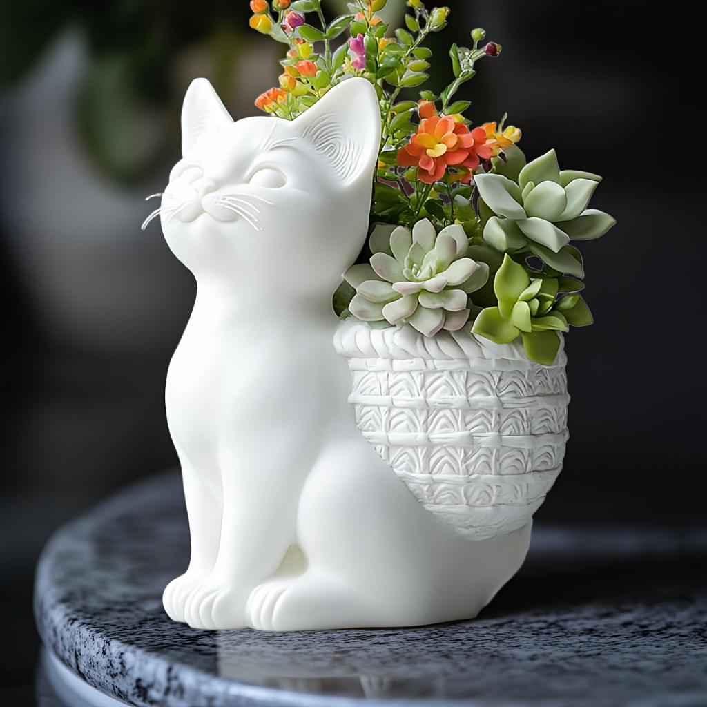 DIY 3D Squatting cat succulent - 3D Printing Vase 评论和价格