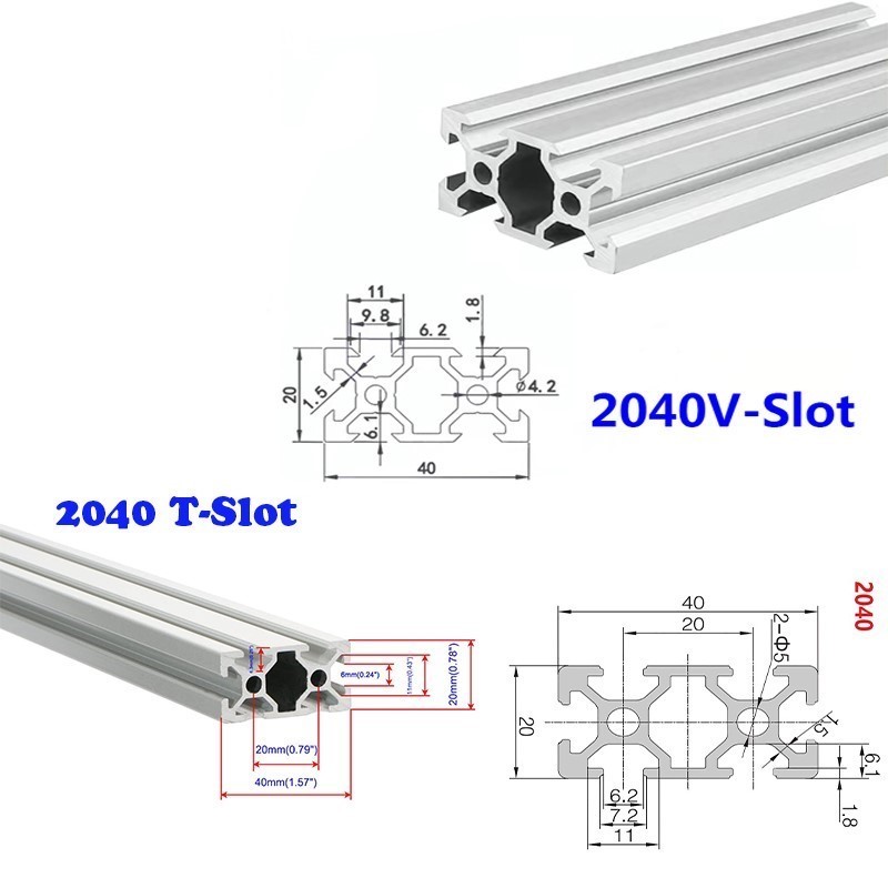 1Pcs 2040 V/T-Slot Aluminum Pr - V Slot Aluminum Extrusion 评论和价格