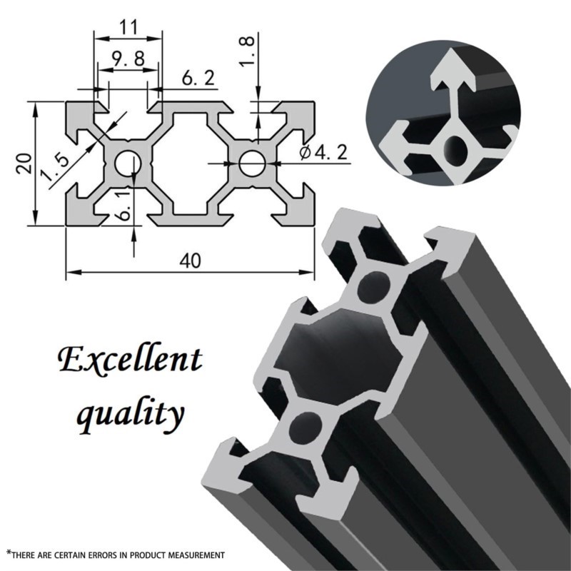 1Pcs 2040 V/T-Slot Aluminum Pr - V Slot Aluminum Extrusion 评论和价格