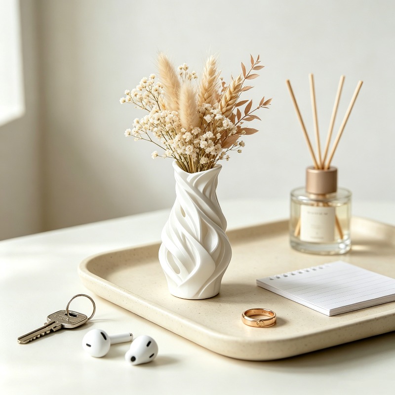 3D Printed Twisted Wave Vase O - 3D Printing Vase 评论和价格