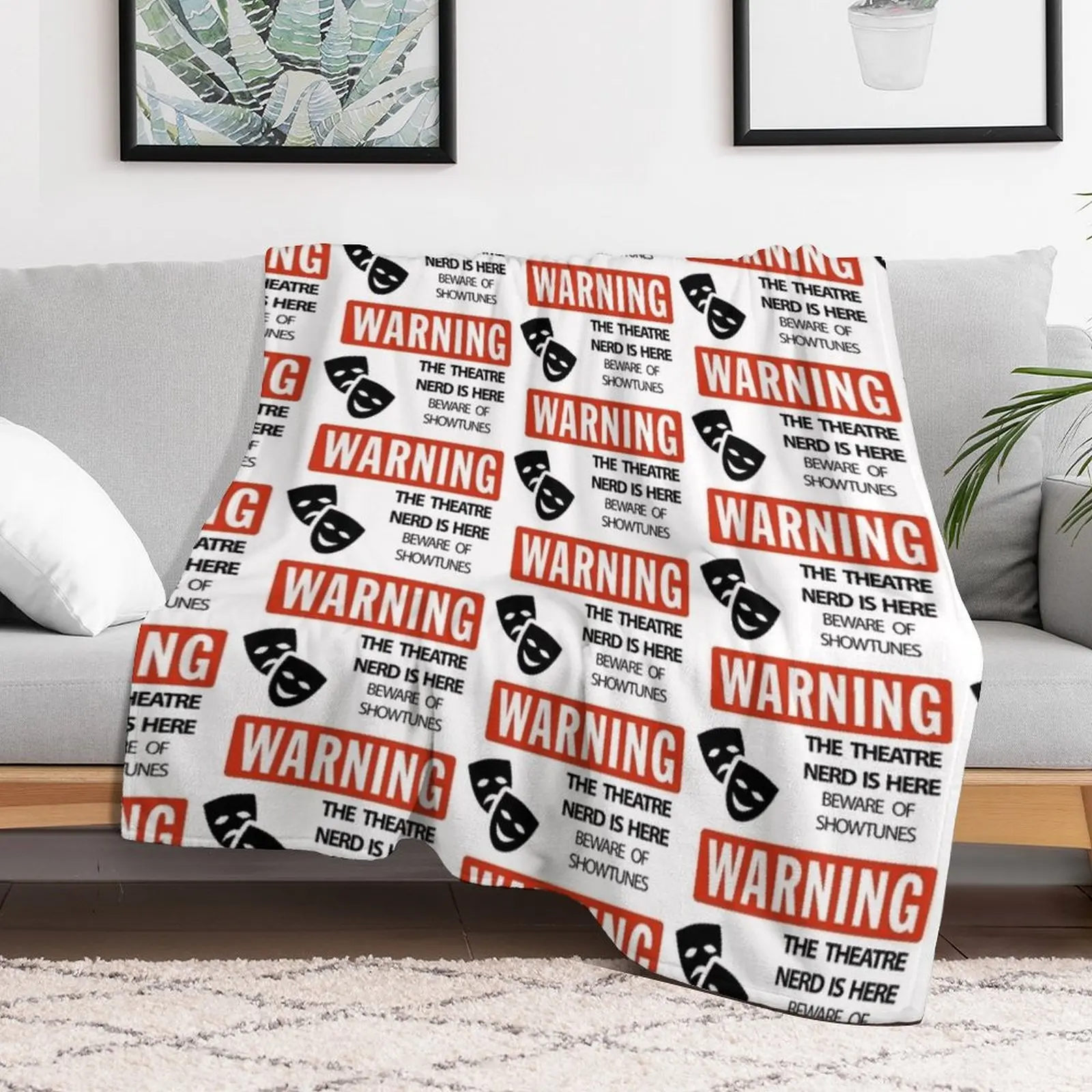 WARNING Theatre Nerd Throw Bla - 3D Printing Nerd 评论和价格