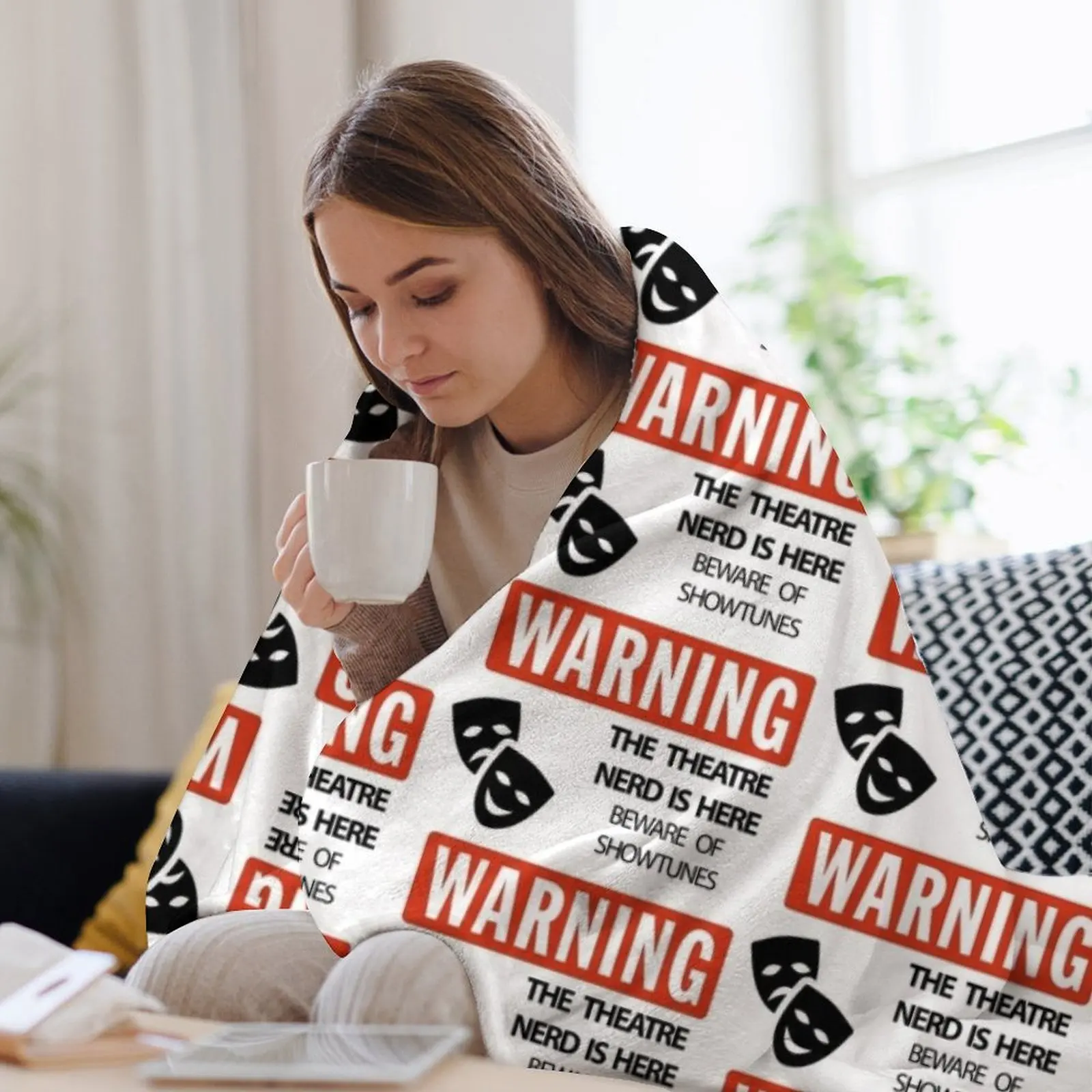 WARNING Theatre Nerd Throw Bla - 3D Printing Nerd 评论和价格