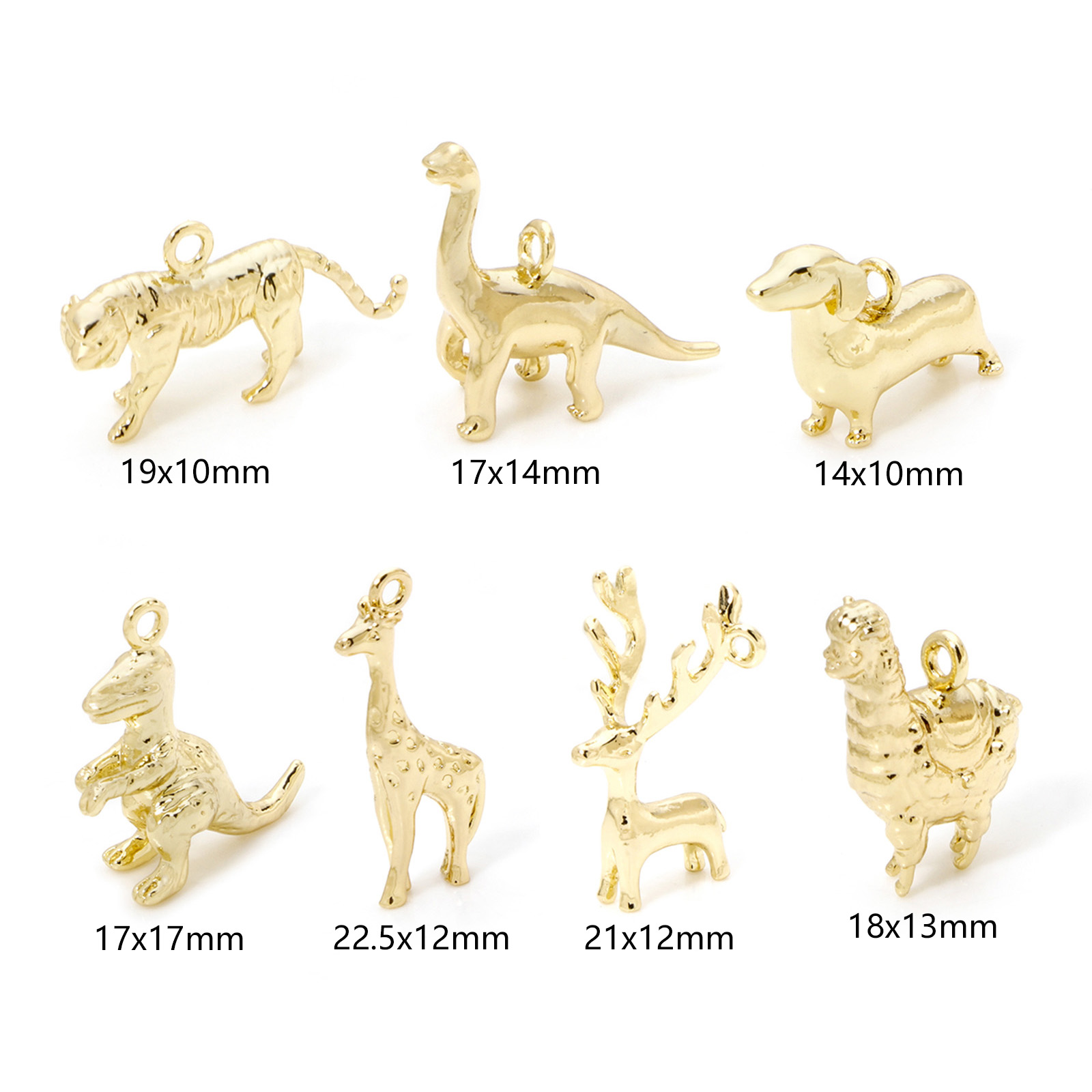2pcs Animal Brass Charms 18k G - 3D Printing Jewellery 评论和价格