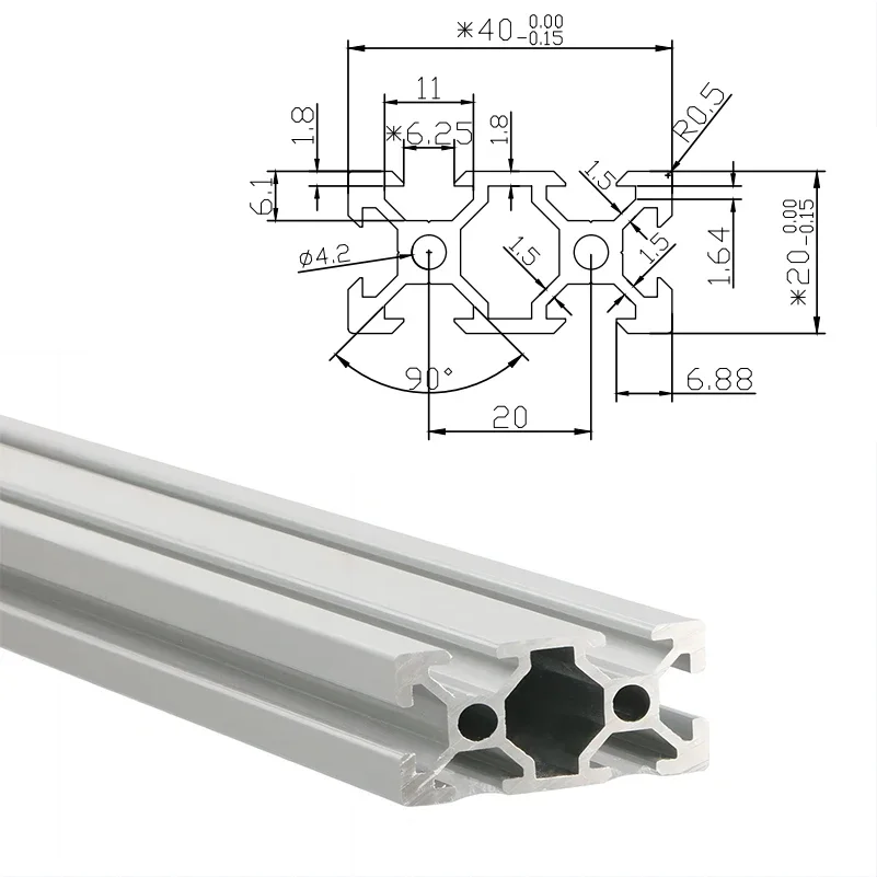 2Pcs 2040 V-Slot Aluminum Extr - V Slot Aluminum Extrusion 评论和价格