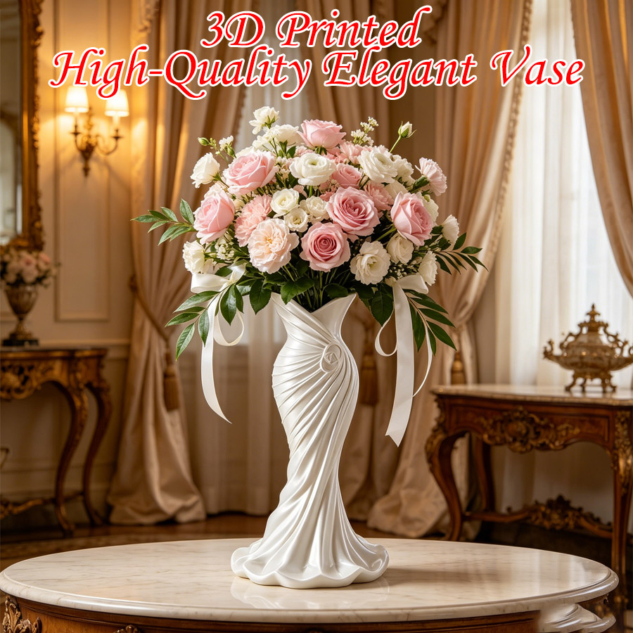 Elegant Dress-Shaped 3D Printe - 3D Printing Vase 评论和价格