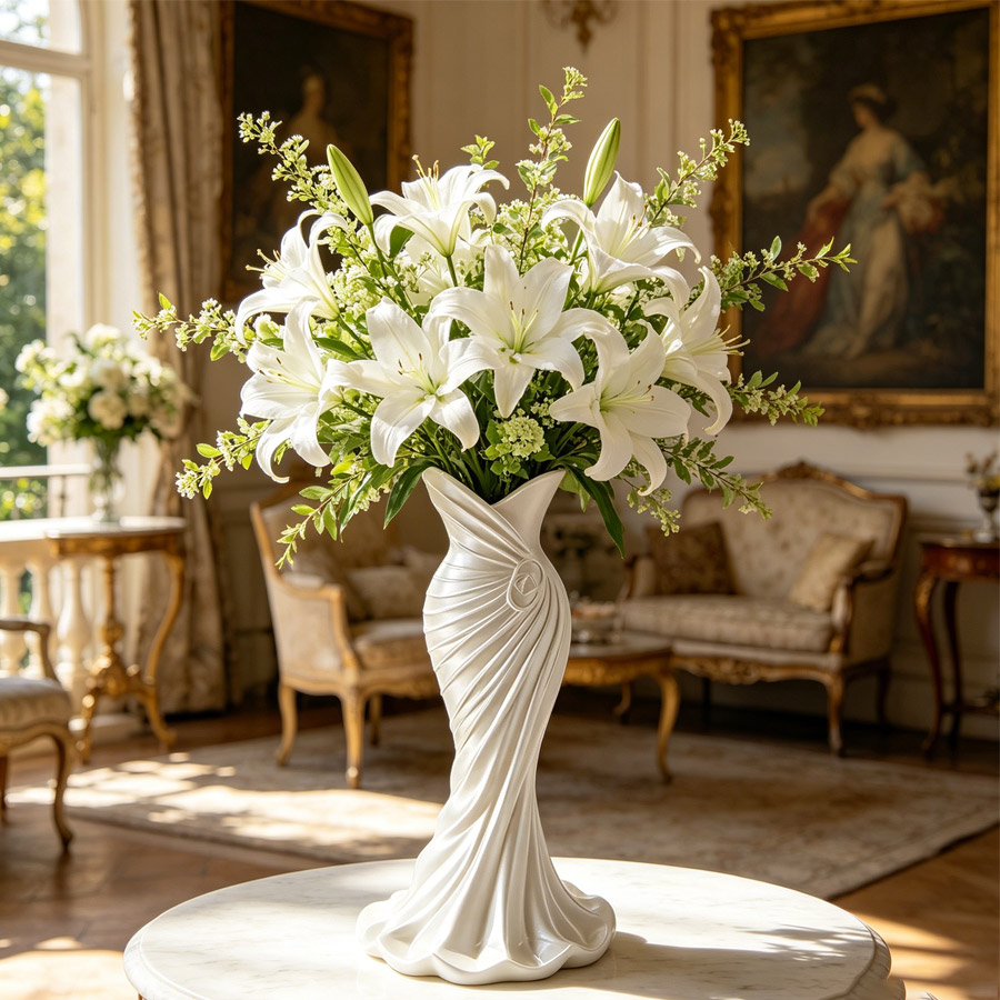 Elegant Dress-Shaped 3D Printe - 3D Printing Vase 评论和价格