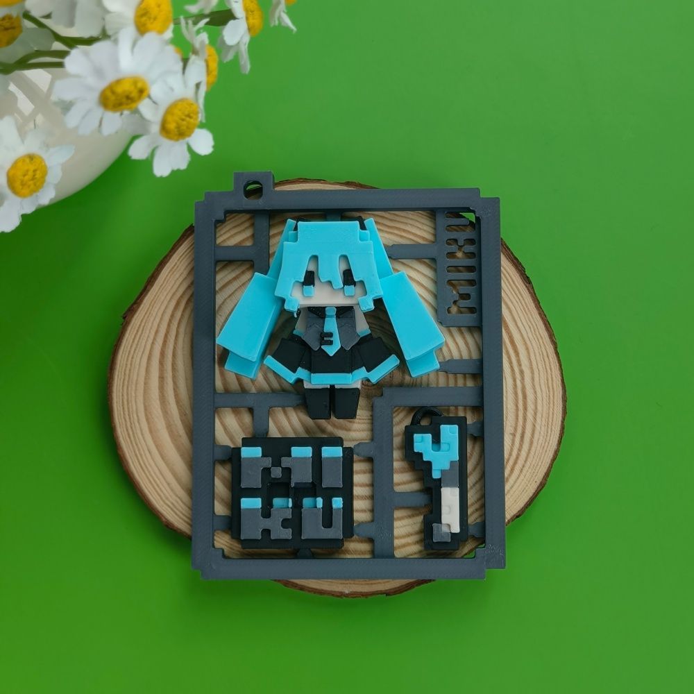 3D Printed Cute Pixel Hatsune  - 3D Printing Idea 评论和价格