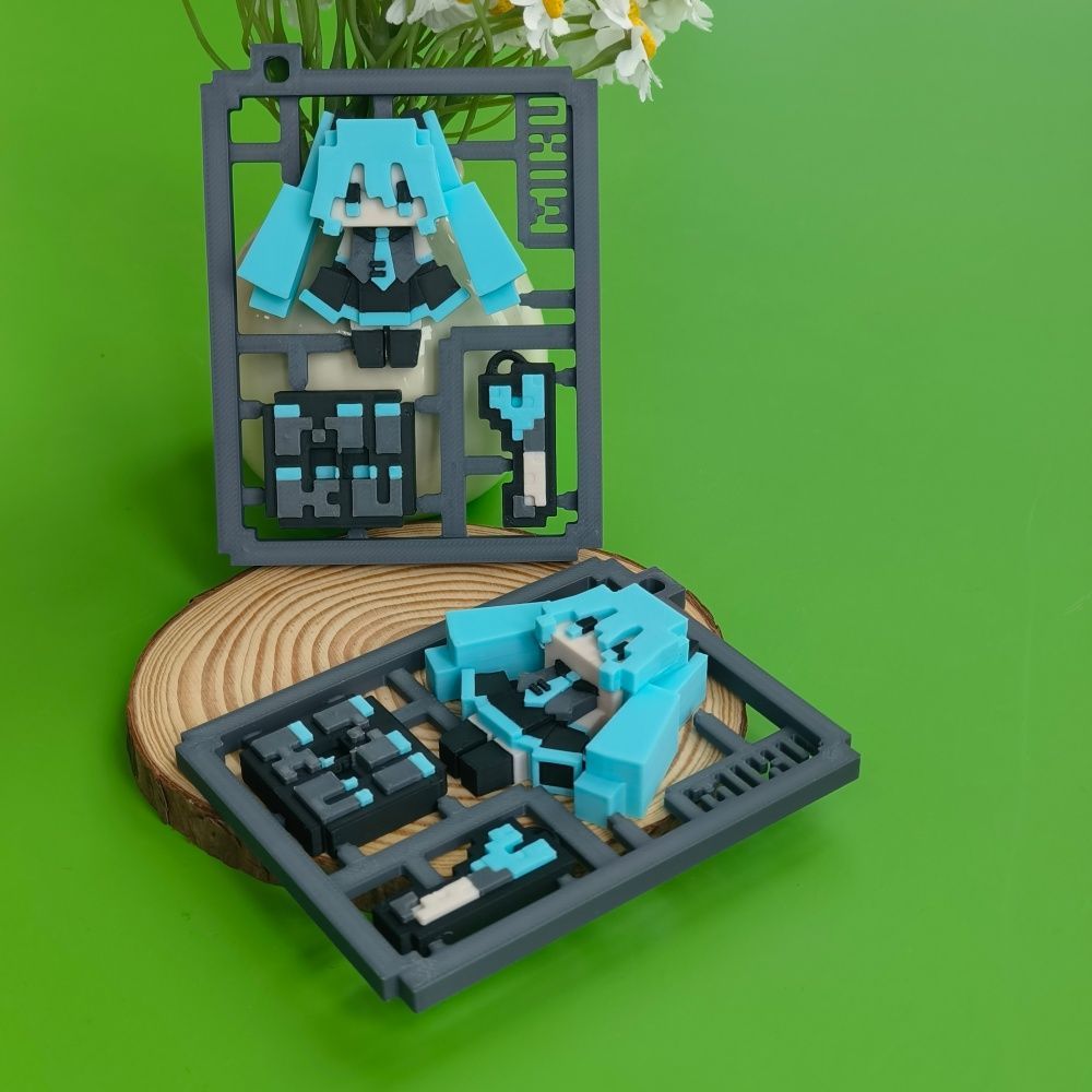 3D Printed Cute Pixel Hatsune  - 3D Printing Idea 评论和价格