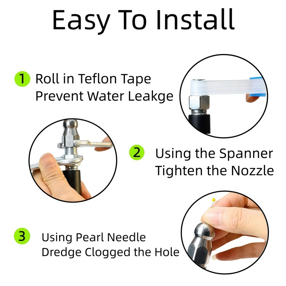 5~50m Pressure Washer Sewer Je - Nozzle Cleaning Kit 评论和价格