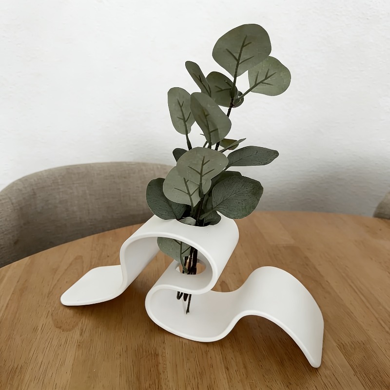 1pc Modern Minimalist Curved 3 - 3D Printing Vase 评论和价格